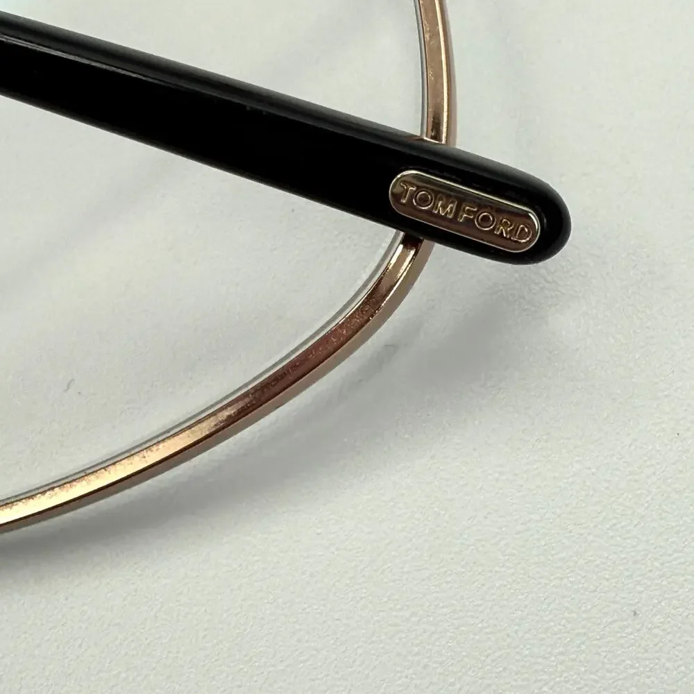 Tom Ford TF5906-B 001 Black Rose Gold Metal Cat-Eye Frames 55-15-140